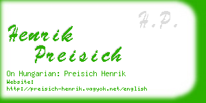 henrik preisich business card